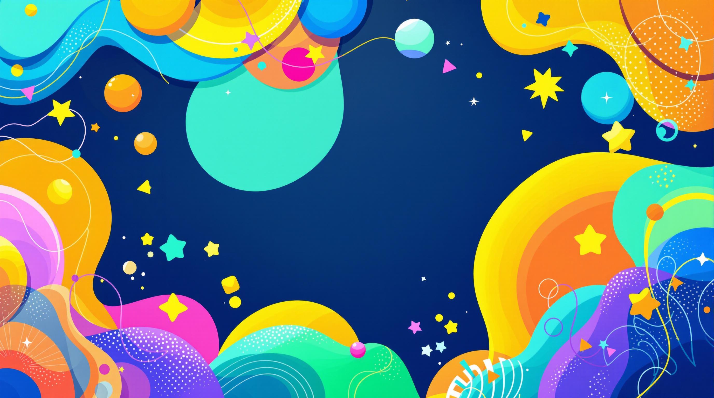 Colorful background with geometric shapes
